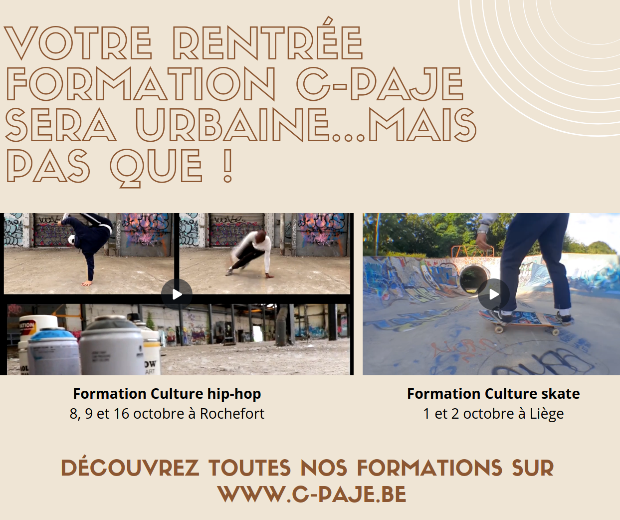 Votre rentrée formation C-paje sera urbaine... mais pas que !