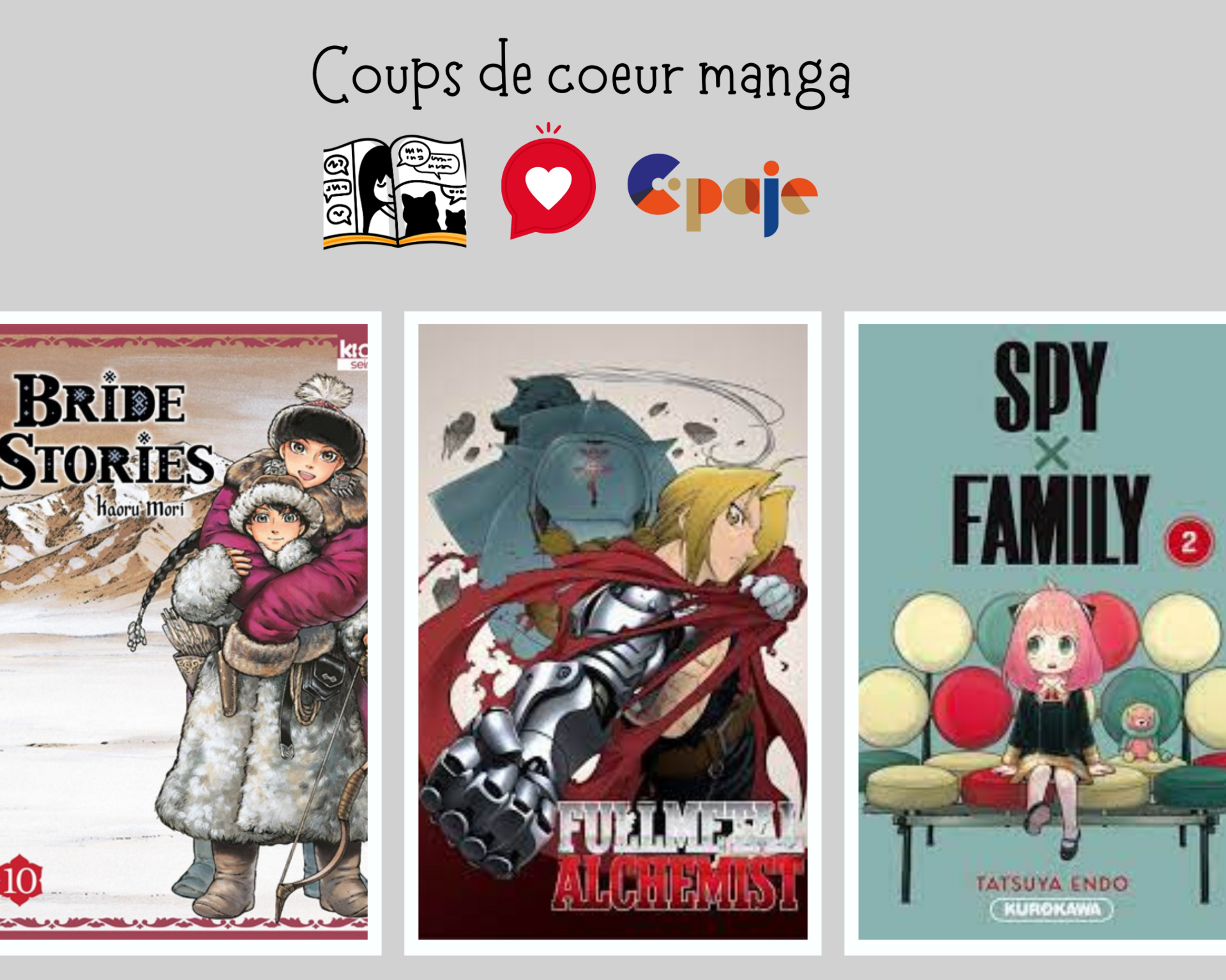 Des mangas à explorer avec vos jeunes